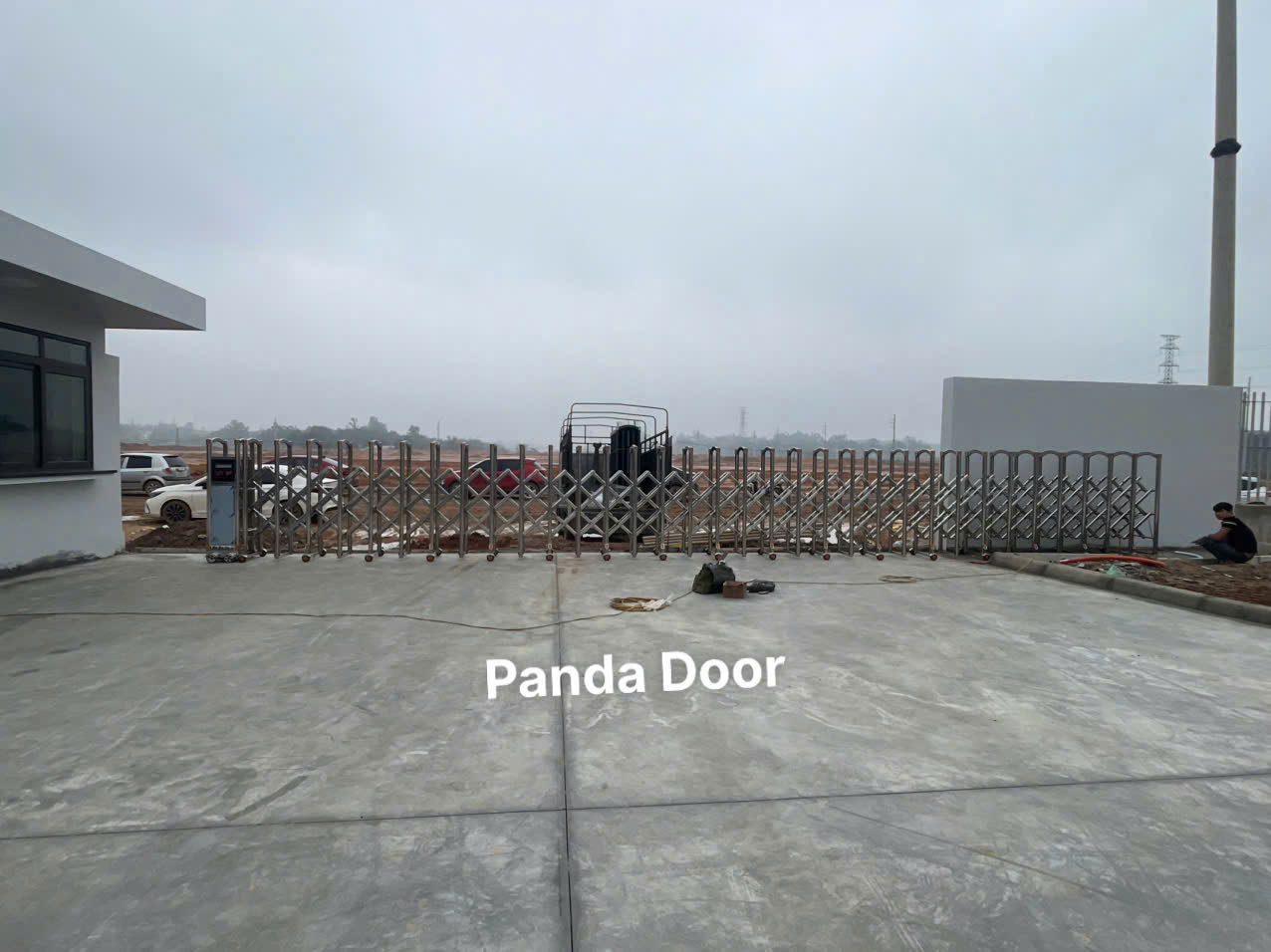  cổng xếp inox hà nam giá rẻ 