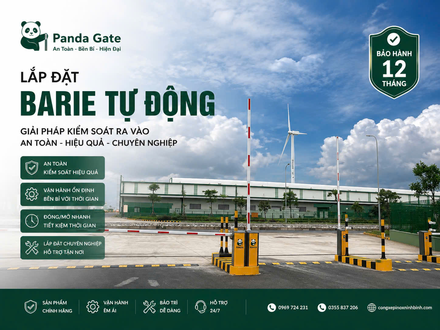 Lắp đặt Barie tự động KCN Đồng Văn Hà Nam – Panda Gate