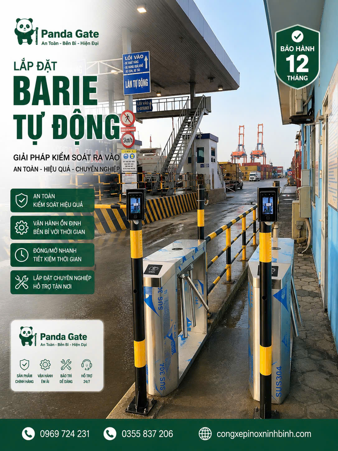 Lắp đặt Barie tự động KCN Đồng Văn Hà Nam – Panda Gate