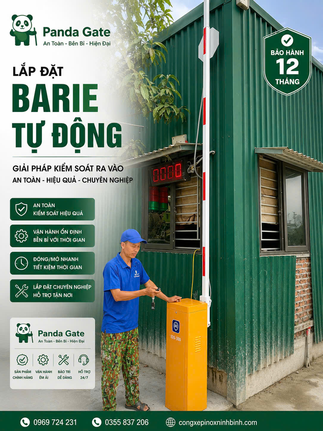 Lắp đặt Barie tự động KCN Châu Sơn Hà Nam – Panda Gate