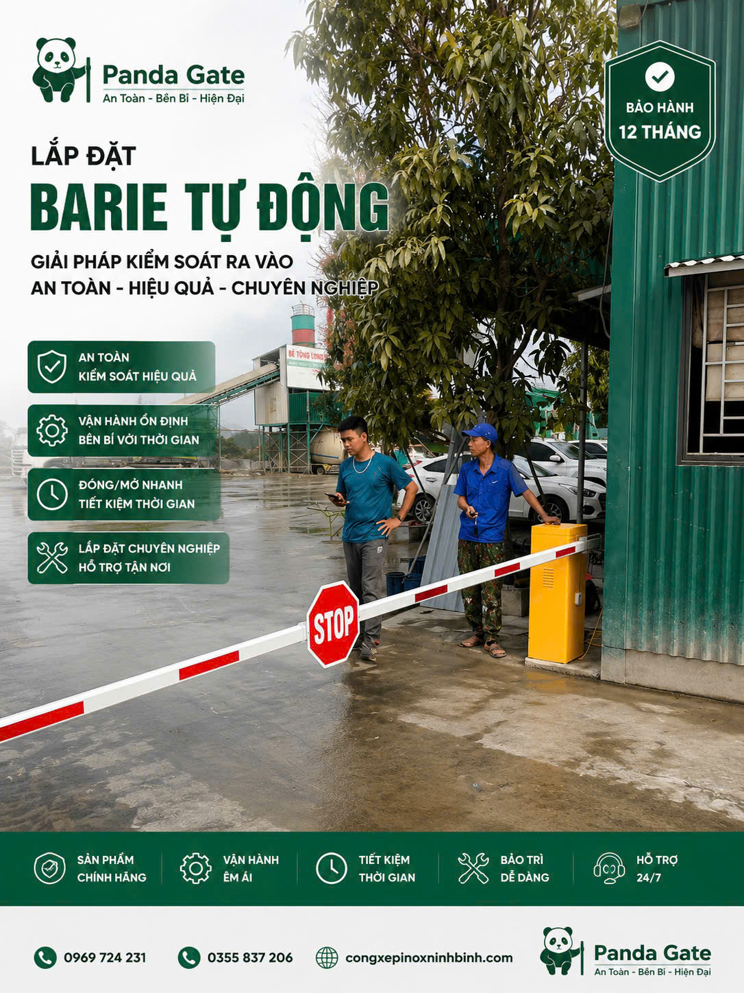 Lắp đặt Barie tự động KCN Châu Sơn Hà Nam – Panda Gate
