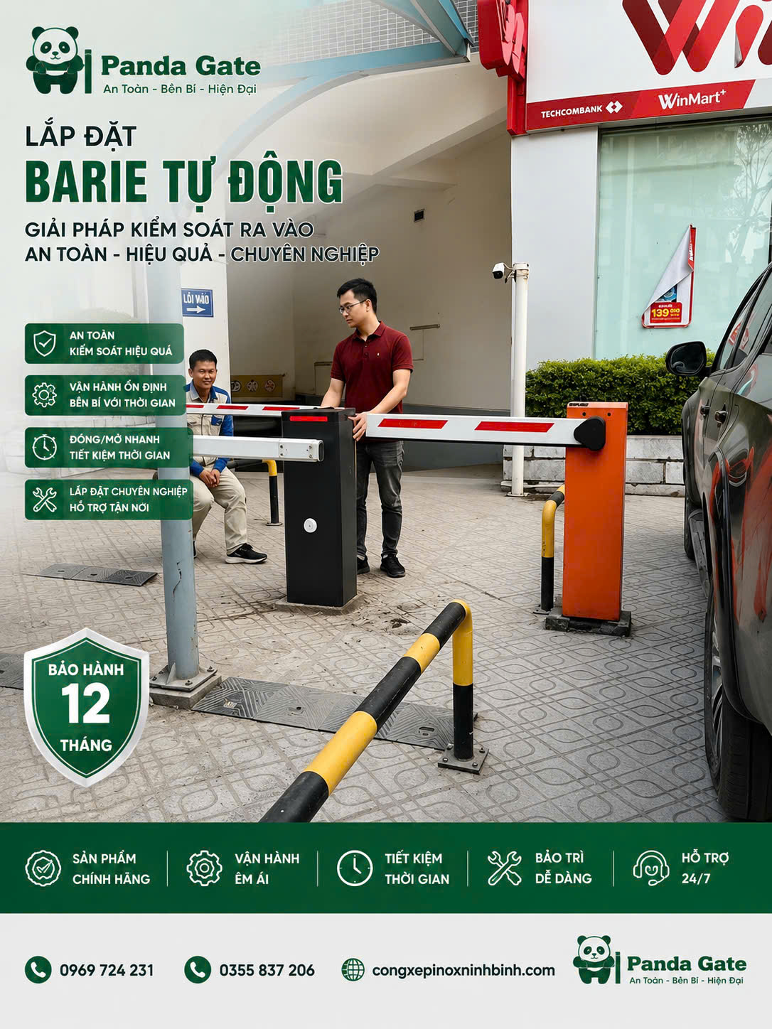Lắp đặt Barie KCN Hòa Mạc
