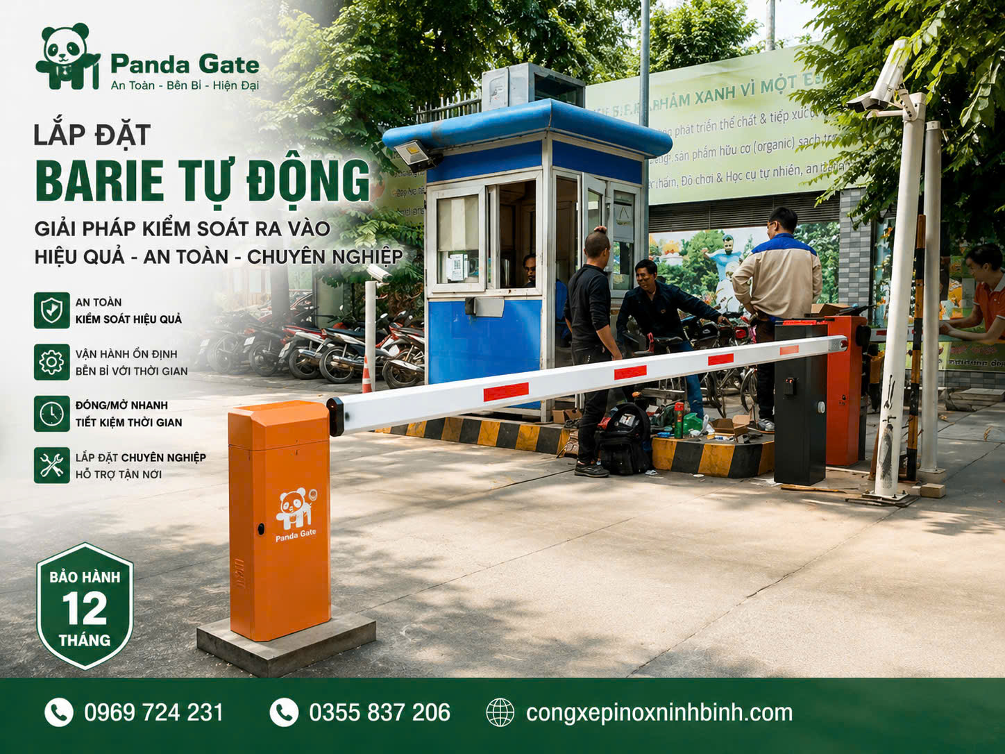 Lắp đặt Barie KCN Hoàng Đông
